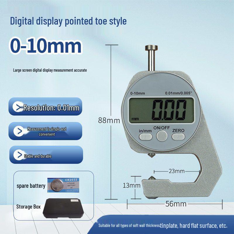 

Digital Thickness Gauge 0-10mm for Paper, Film, Fabric, Tape