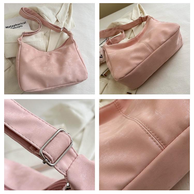 2024 Trendy Korean Style Large Capacity Solid Color Women's Shoulder Tote Handbag