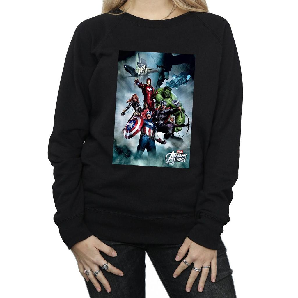 Marvel Womens/Ladies Avengers Assemble Team Montage Sweatshirt