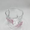 Pink Butterfly Irregular High Beauty Transparent Crystal Glass Cup Cold Drink Cup Twist Cup  Household Juice Whiskey Glass 250ml