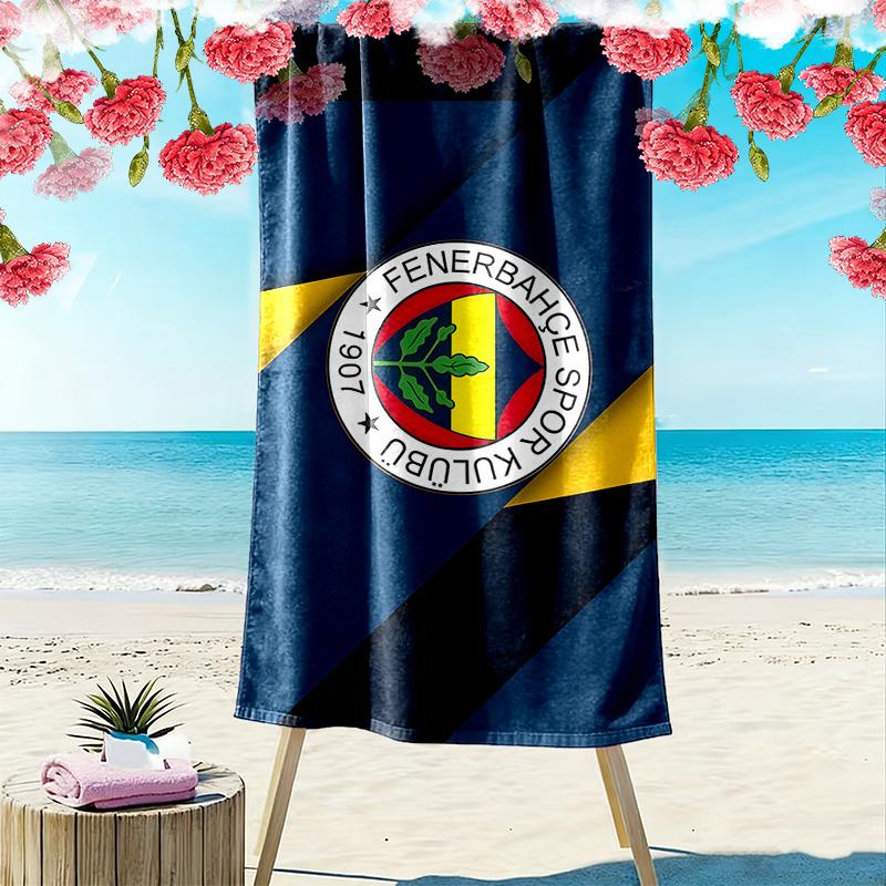 Fenerbahce Print Beach Towel, Large Soft Quick Dry Towel for Beach Camping Swimming