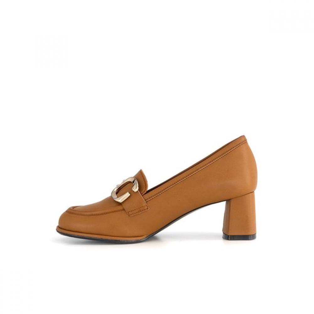 Daks Women S ShoeS 5cm Round Toe Buckle Loafer Dlf515ka34  Camel 