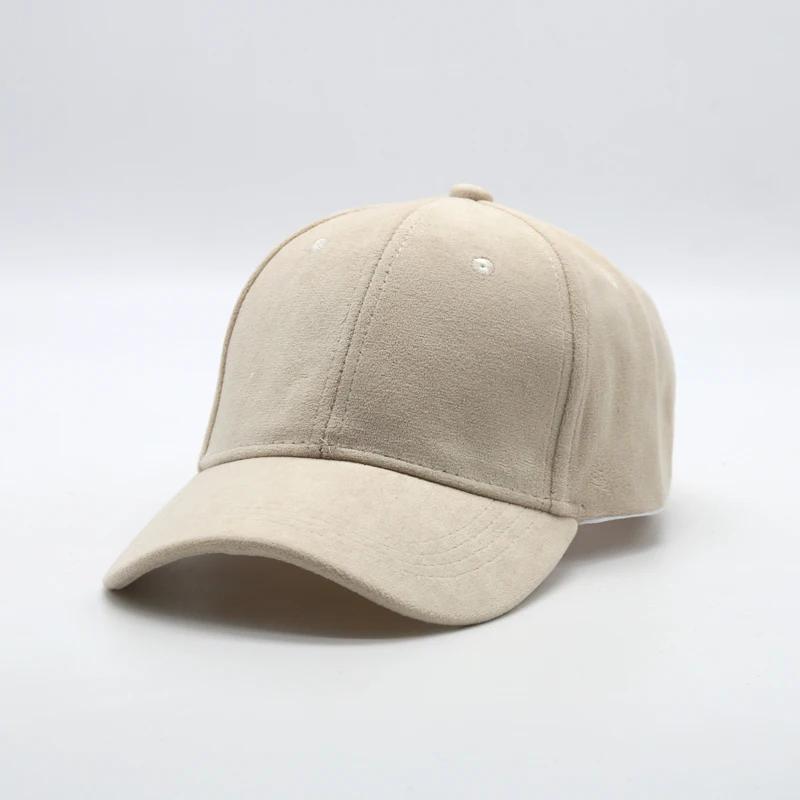 Neue Großhandel Wildleder Baseballkappe Herbst Winter für Männer Frauen Winter Einfarbig Street Hut Unisex Verstellbar Lässig Schlichte Gorra Kappen