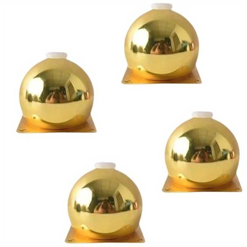 4 pieces of modern metal furniture legs - polished heavy-duty round table legs, suitable for sofas, TV stands, bedside tables