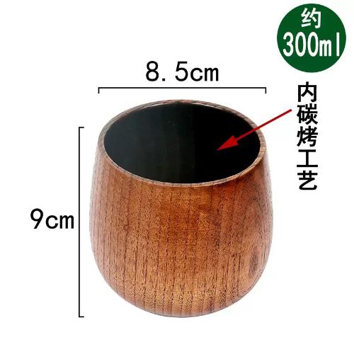 Retro Handmade Natural Wooden Cup Jujube Wood Reusable Tea Cup Household Cups Simple Fragrant Original Tableware