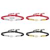 Gioiello Sportivo Minimalista in Acciaio Inossidabile con Intaglio Racchetta e Cordino Intrecciato Personalizzabile