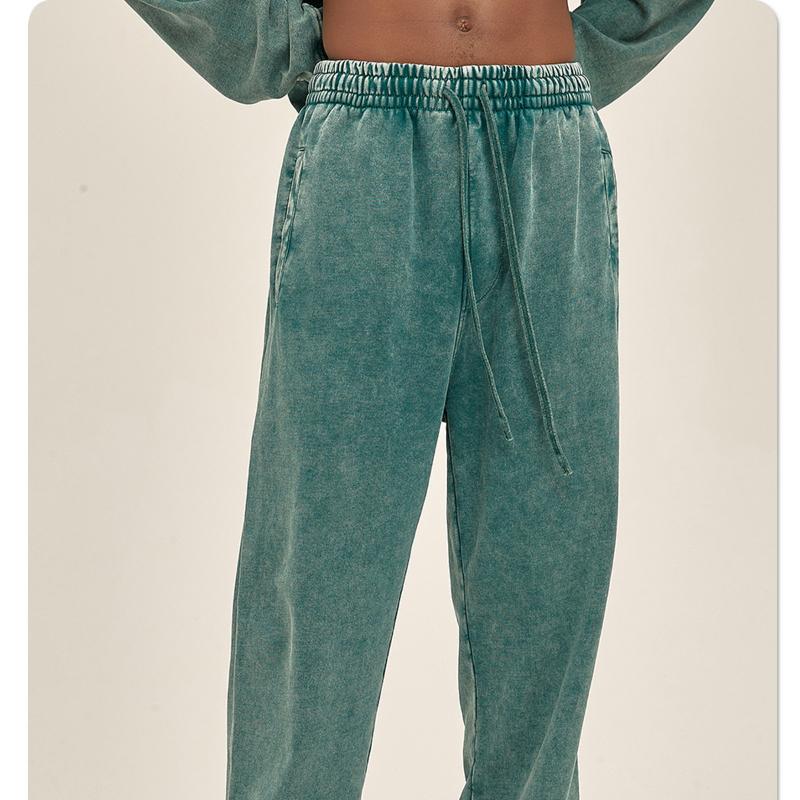 Streetwear Trendy Brand Distressed Loose-Fit Men's Wash Water Vintage Men's Pants Casual Pants Designer Clothes Baggy