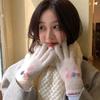 New Keep Warm Knitted Gloves Windproof Cold Protection Winter Gloves with Five Fingers Touch-screen Gloves Girl Women