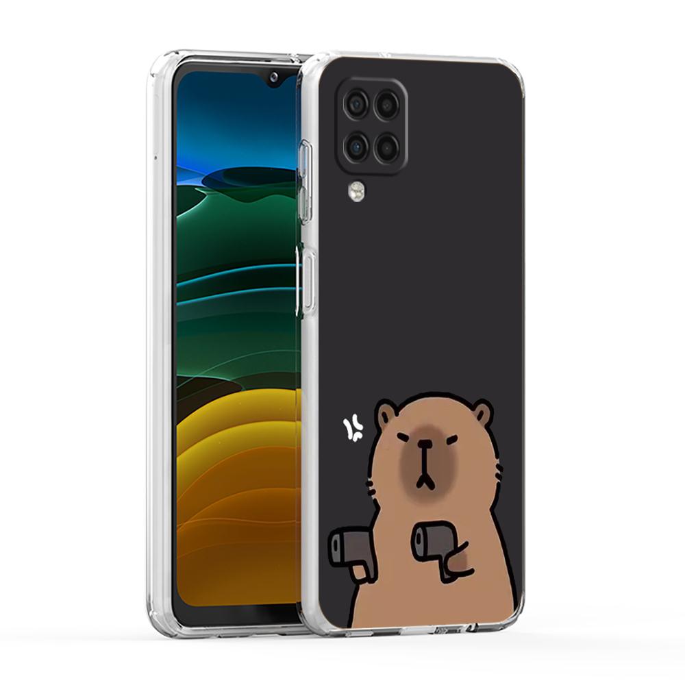 Cute Capybara Phone Case For Samsung Galaxy A13 A33 A35 A55 A73 A53 A23 A51 A71 A21S A12 A31 A41 A05s A03S A15 A25 A32 5G Cover