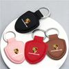 Leather Car Emblem Keychain Keyring Shield Key Chain For Porsche Cayenne Panamera Macan 911 Taycan Boxster Cayman 918 Pajun