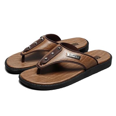 Sandali Ciabatte Uomo Moda Estive Pantofole in Pelle Fatte a Mano alla Moda Traspiranti Comode per Esterno Sandali Semplici da Uomo