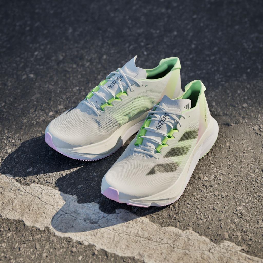 adidas Adizero Boston 12 Cloud White Core Black Green Spark
