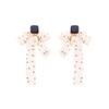 Ribbon Polka Dot Earrings New Trend Korean Fashion Ladies Pendant Earrings Jewerly Accessories for Women Elelgant Gifts