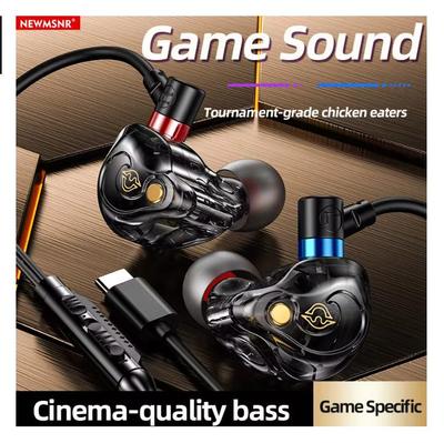 NEW 8D Surround Sound Gaming Earphones Type C&3.5mm Wired In Ear Earbuds Headphones Sports Gamer Headset for Samsung With HD Mic