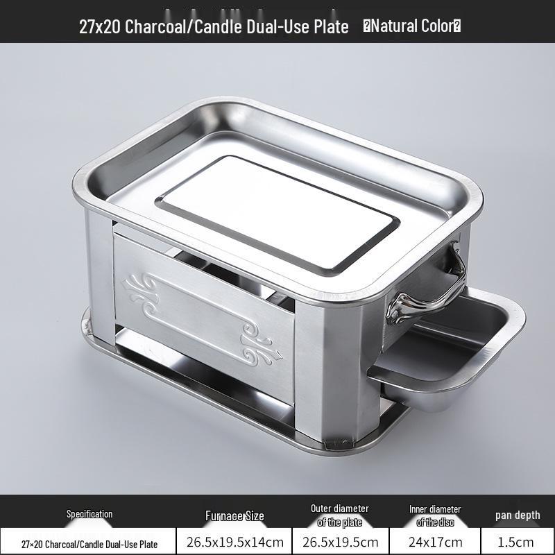 Stainless Steel Charcoal BBQ Warming Grill for Skewers - Perfect for Restaurants & BBQ Shops