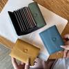 Genuine Leather Accordion Card Holder for Women - Compact, Anti-Demagnetization, Multi-Card Slots, Driver's License, Document Organizer