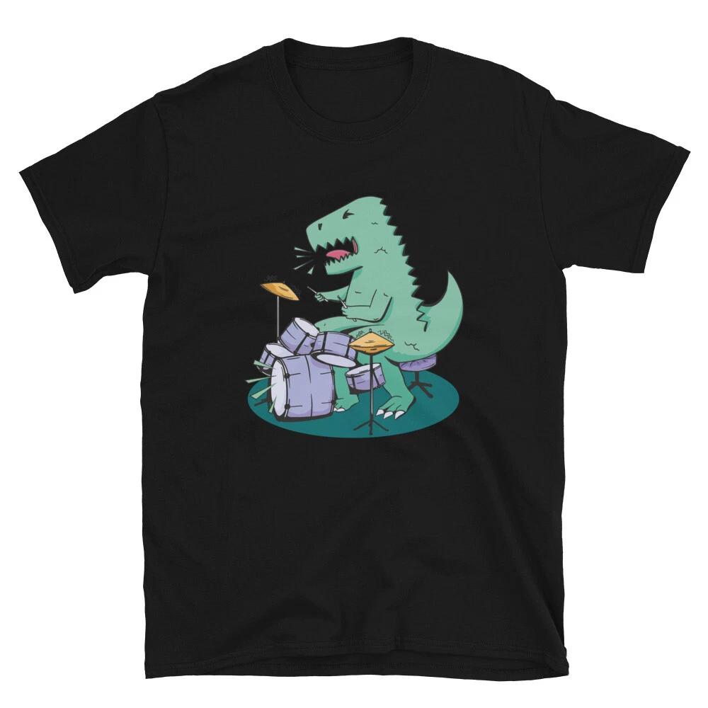 Drumming T-Rex Drummer Drum T-Shirt M