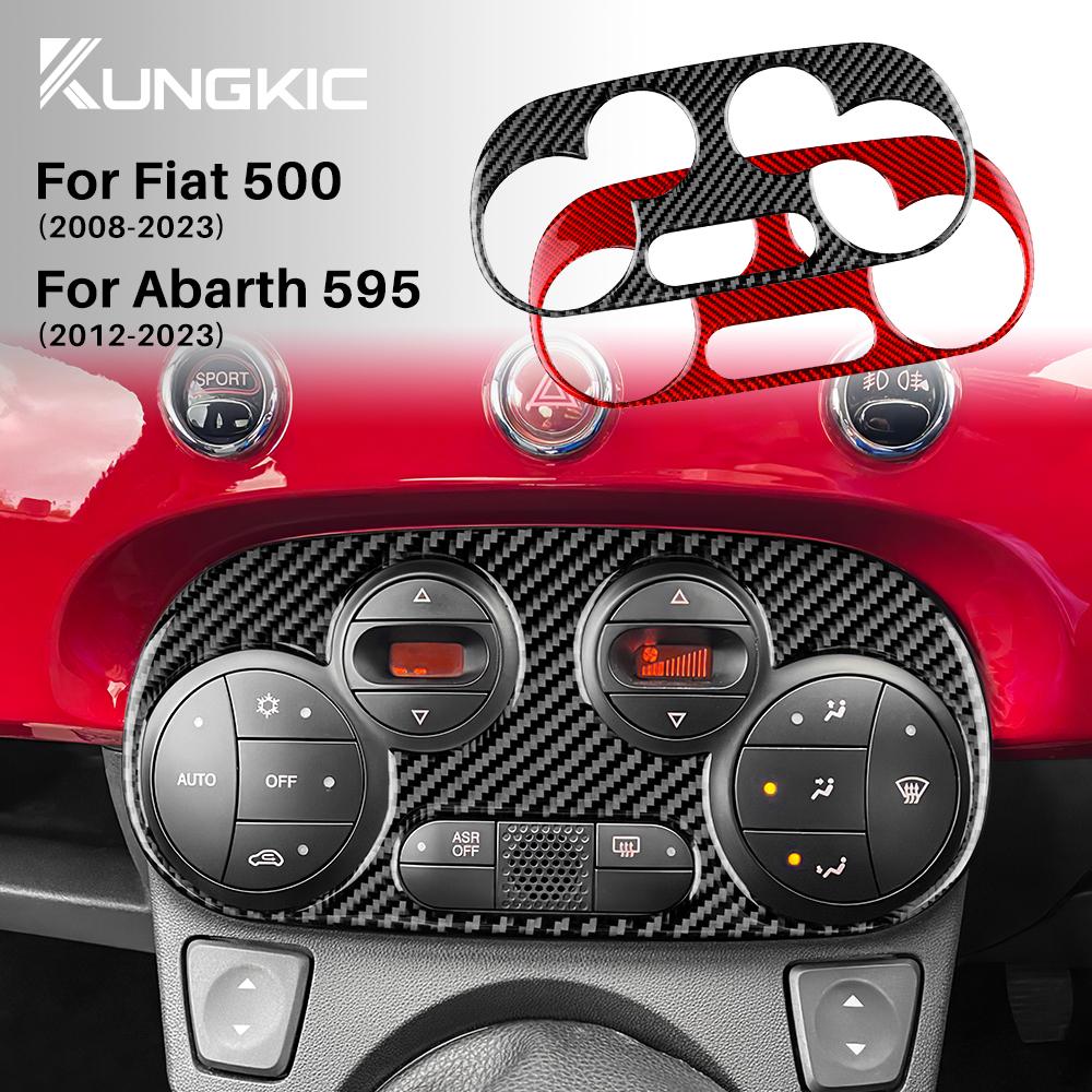 Carbon Fiber Gear Shift Collar Cover Trim for Fiat 500 Abarth 595 2012-2023 Interior Accessories