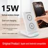 Foldable 15W Dual Coil Wireless Charger - Fast Charging for All Compatible Phones