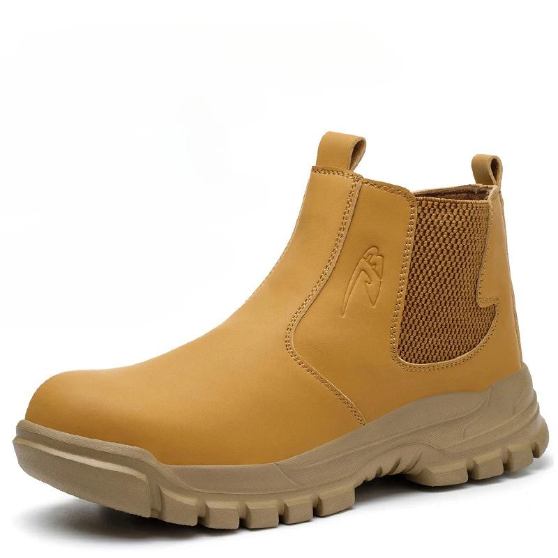 

Мужская защитная обувь Водонепроницаемые ботинки Стальной подносок Рабочие ботинки Неразрушимые мужские ботинки Защита от ударов и проколов Обувь больших размеров 48 37