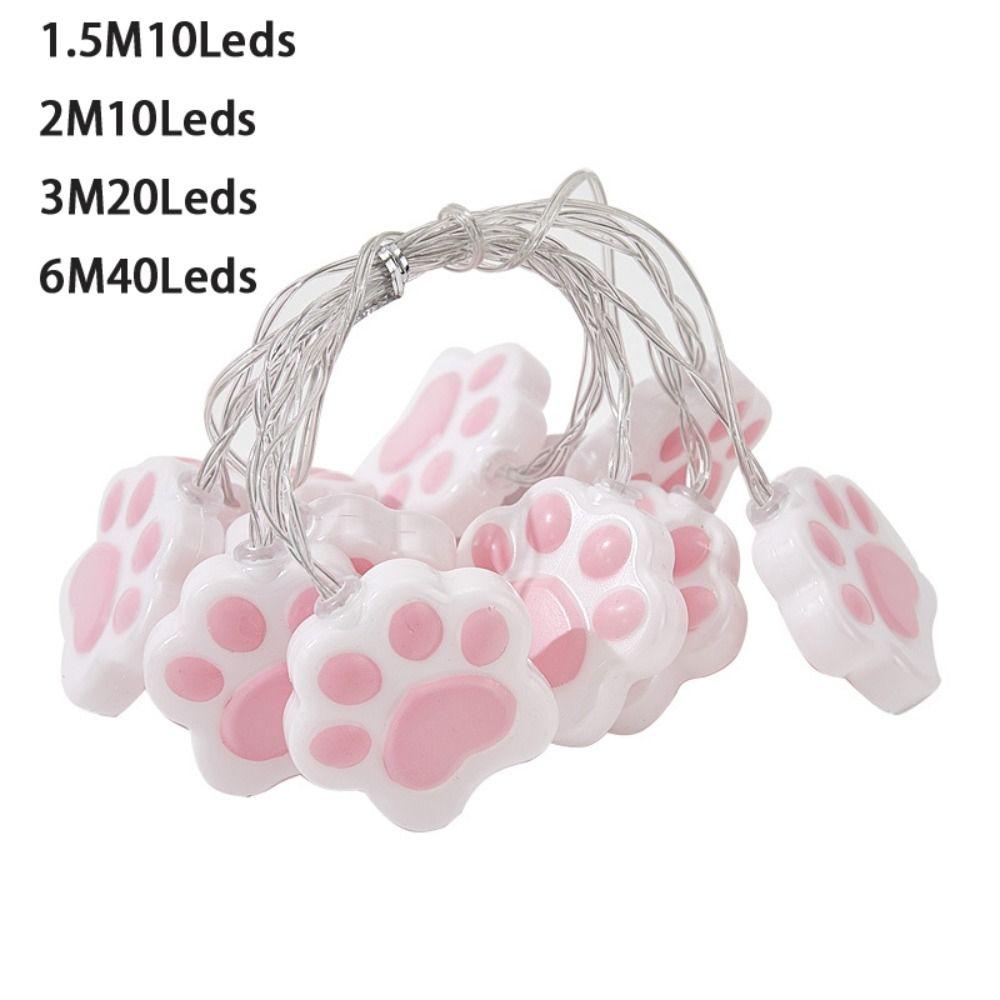 Cat Paw Fairy String Lights PVC String Lamp High Quality Garden Lamp  Outdoor Courtyard