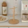 Eco-Friendly Bamboo Cup Holder Tree, Sturdy Desktop Mug Organizer, Modern Wood Cup Rack for Kitchen Coffee Bar Decor