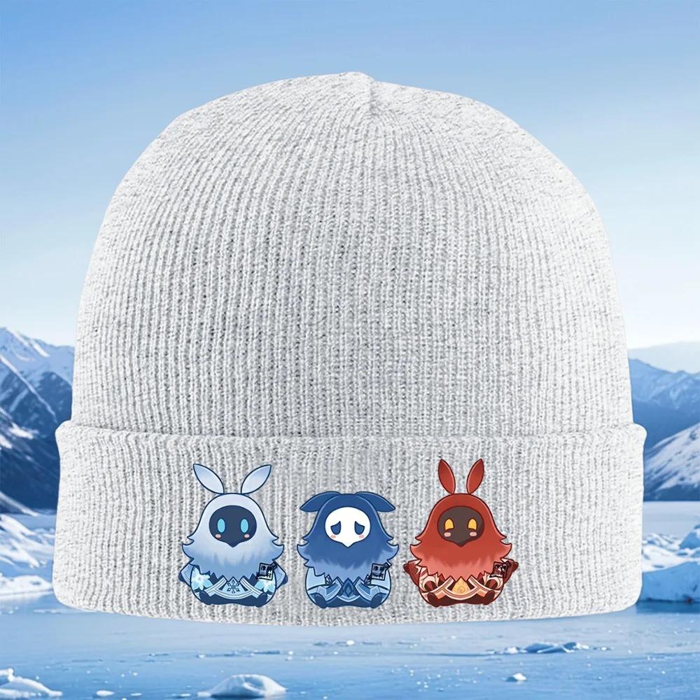 Cute cartoon character bunny ears Unisex Women Unisex Knitted Hat Beanie Pullover Cap Winter Thermal Warm Christmas Outdoor Cy