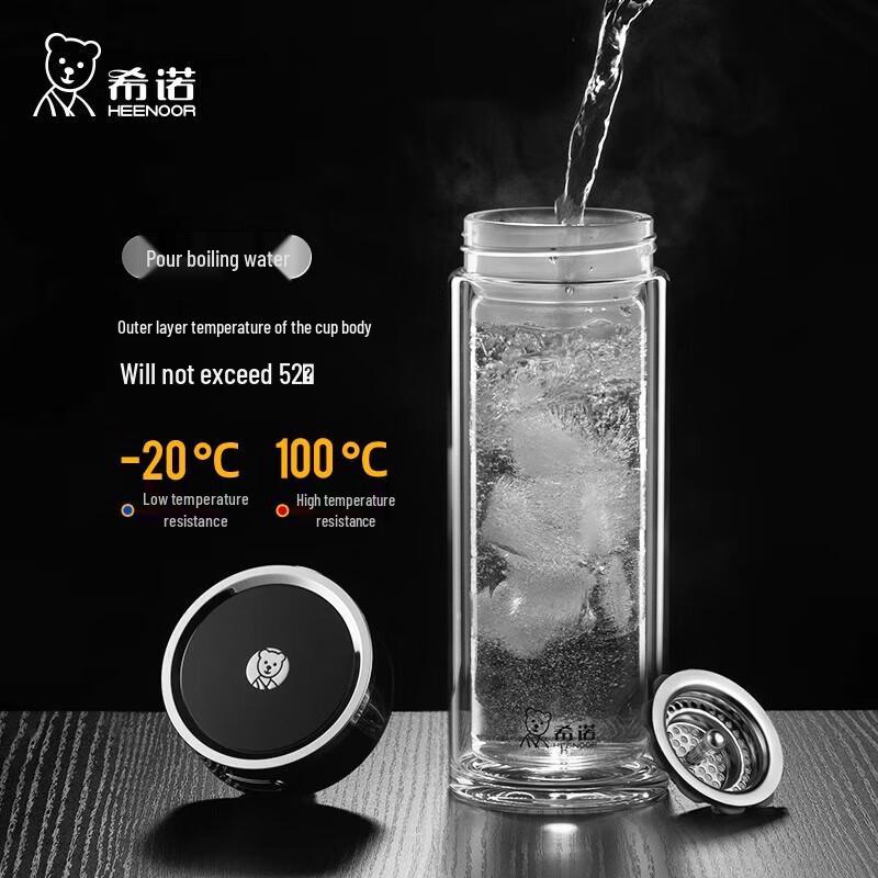 HEENOOR Double-Layer Glass Cup