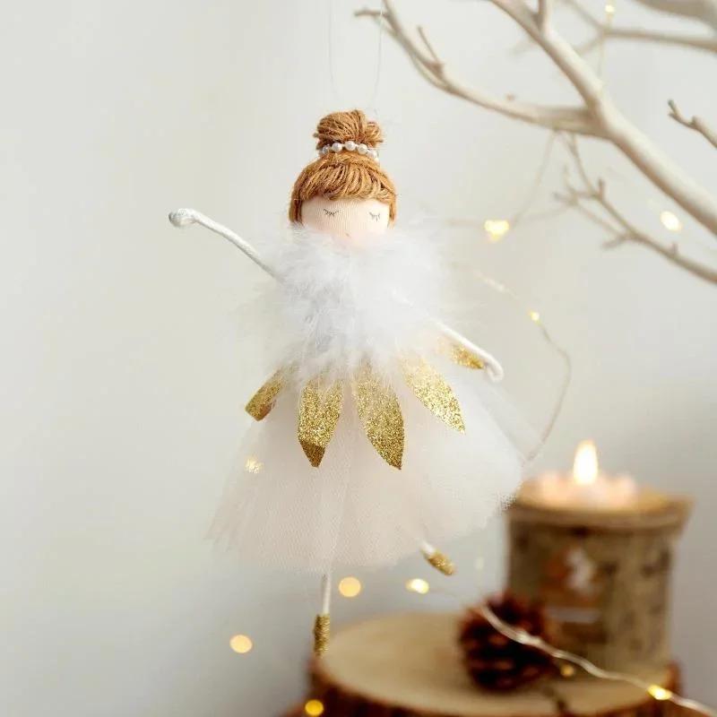 Cute Girl Angel Christmas Pendant Mini Christmas Tree Ornaments Ballerina Tree Hanging Ornaments for Christmas Party Decorations