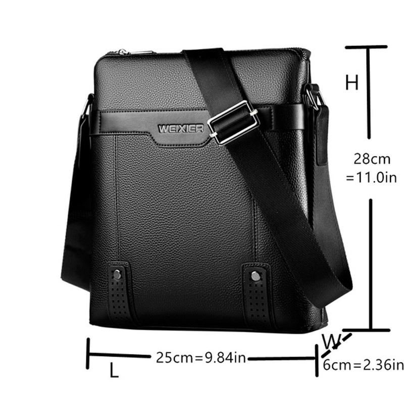 Classic Business Leather Man Bag With Soft Pu Leather And Adjustable Straps