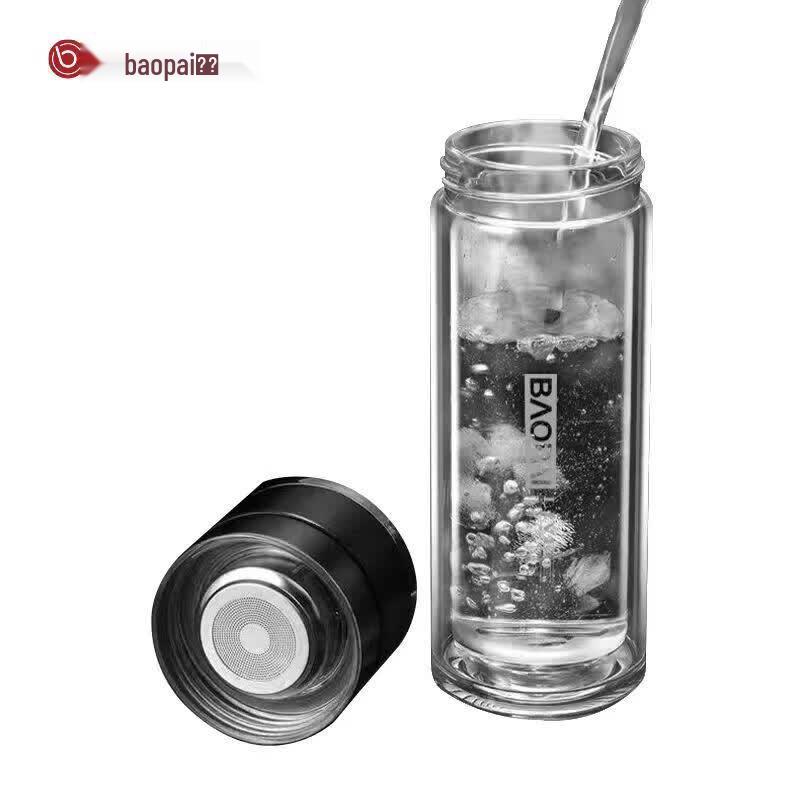 Bao Quick-Open Double-Layer Glass Travel Mug