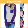 Cozy Autumn Womens Tops With Practical Pockets And Long Sleeves In Vibrant Shades