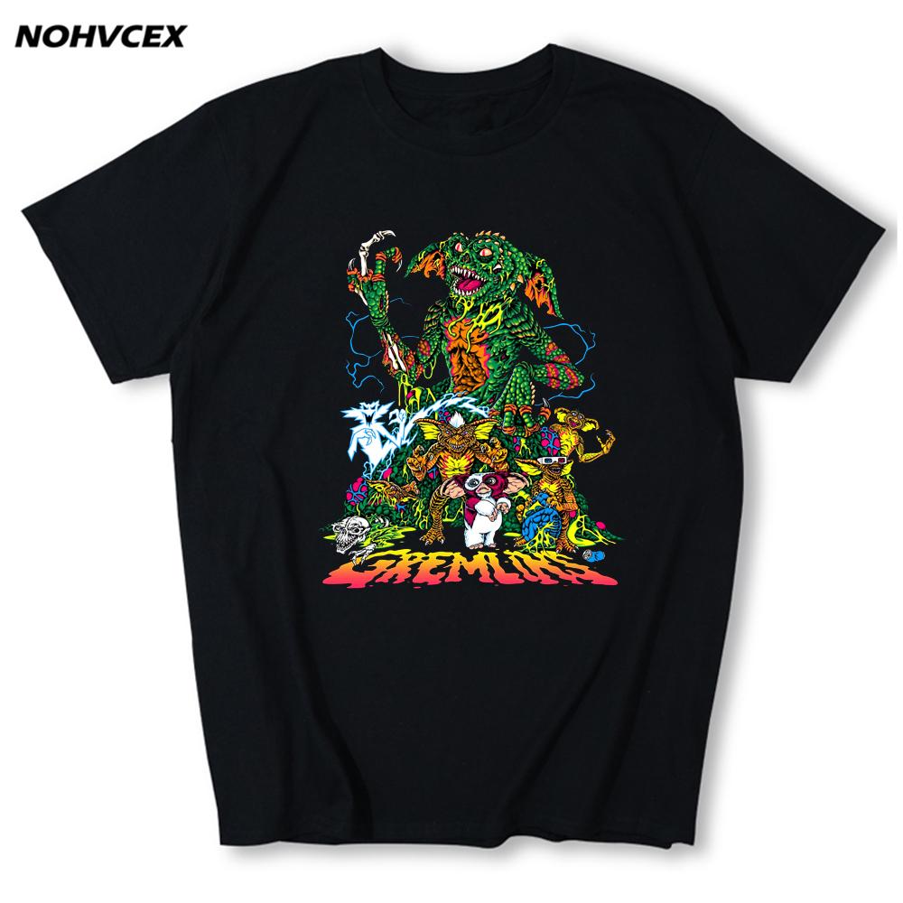 Novelty 80S Horror Christmas Movie Men Cotton T Shirt Gremlins Gizmo Monster Tee Clothing XL