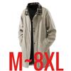 Velká velikost 8XL Pánský dlouhý trenčkot Britský styl Vintage větrolam Pánský Anglie Business Klasická zimní khaki bunda Plus velká