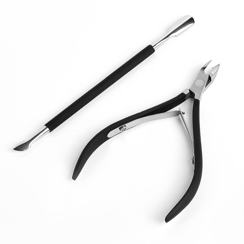 Stainless Steel Cuticle Nippers & Nail Clippers Set for Dead Skin Removal
