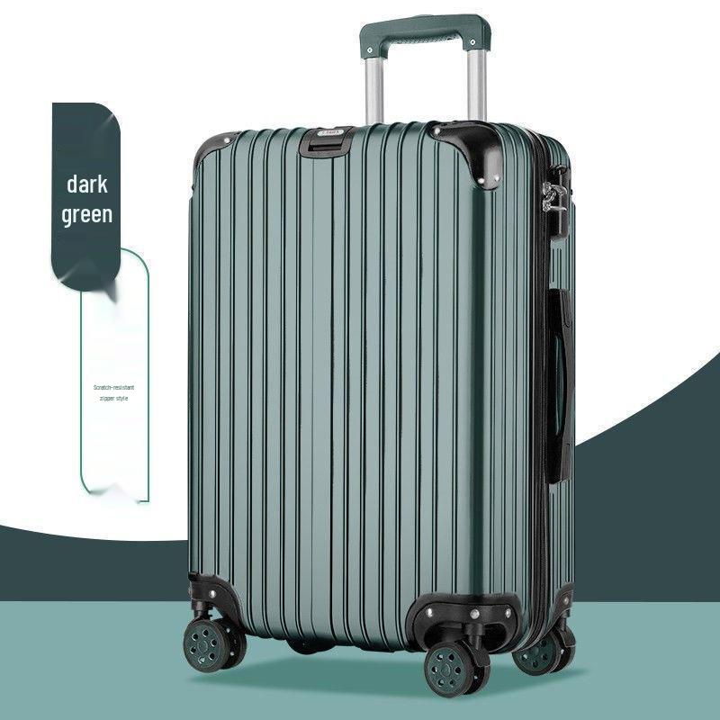 Korean Style Unisex Travel Suitcase: Universal Wheels, Large Capacity, Leather, Combination Lock, Aluminum Frame