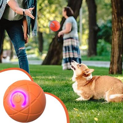 Rolling Ball Dog Toy Interactive Pet Ball USB Rechargeable Bite-Resistant Rolling Ball Cat And Dog C Hase Pet Toys Jump Ball