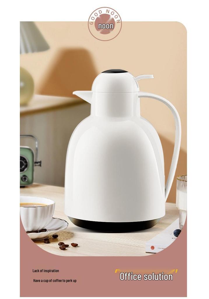 Smart Portable Thermos Flask with Large Capacity, Glass Liner, Ideal for Home or Office Hot Water Needs