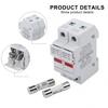 2P For Solar Fuse Holder with 10x38mm Compatibility for DC1000V Applications