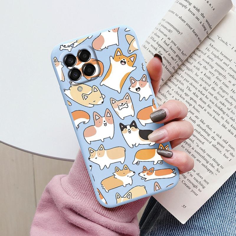Cute Painted Case For Samsung Galaxy M33 M53 5G Soft Cover Cartoon Cat Sunflower TPU Funda For Samsung A17 A55 A56 Women Coque