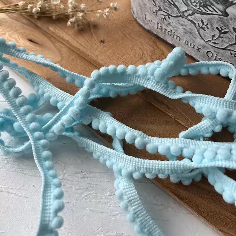 Luxury Blue Lace Trim Ruffle Flounce for DIY Dress Decoration