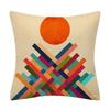 45*45cm Creative Color Geometric Design Pattern Cushion Cover Sofa Office Seat Car Waist    Home Decoration