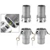 2 יחידות חיבורי צינור אלומיניום מסוג Camlock Cam and Groove, סוג A + סוג D, לחיבורי צינורות עמידים ומונעי דליפות
