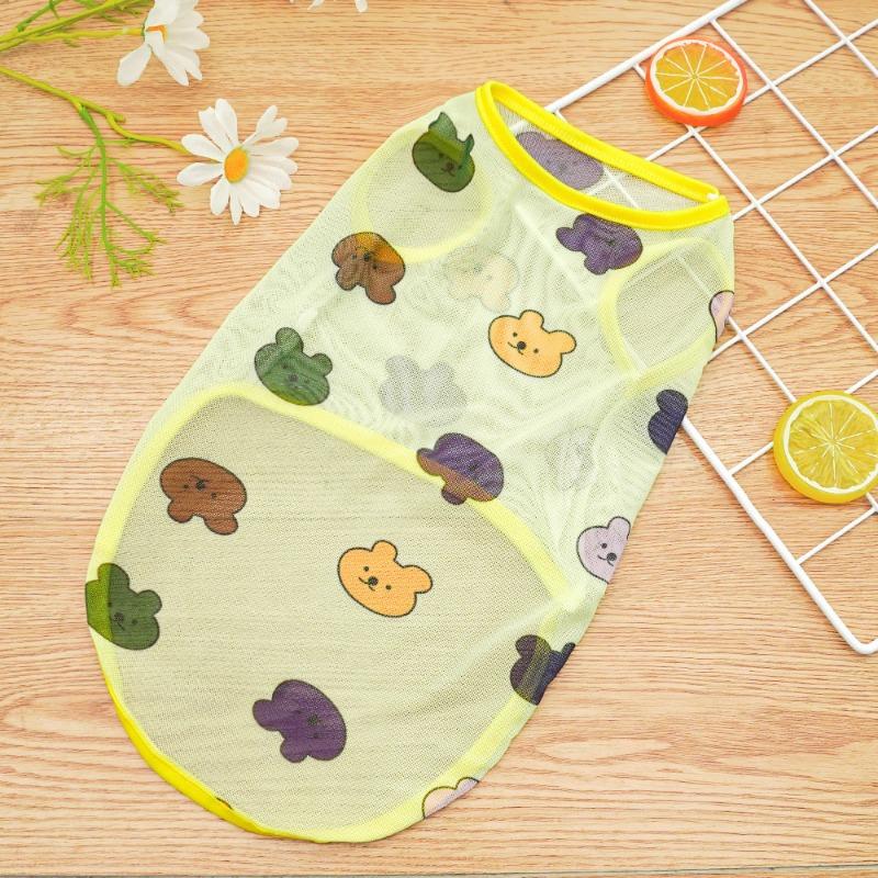 Big Dog Pet Clothes, Dog and Cat Teddy Fur, French Bulldog, Panda Mesh Cat Vests, Dog Supplies and Clothing
