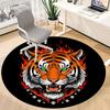 1pc Tiger Flames Office Round Area Rug, Under Office Chairs Bedroom Living Room Home Decor, Room Deco, Available in Various Sizes