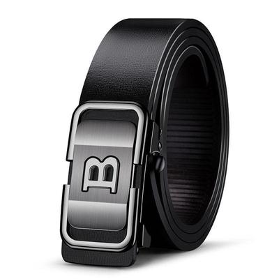Men's Automatic Buckle Leather Belt - Versatile Business Casual Accessory