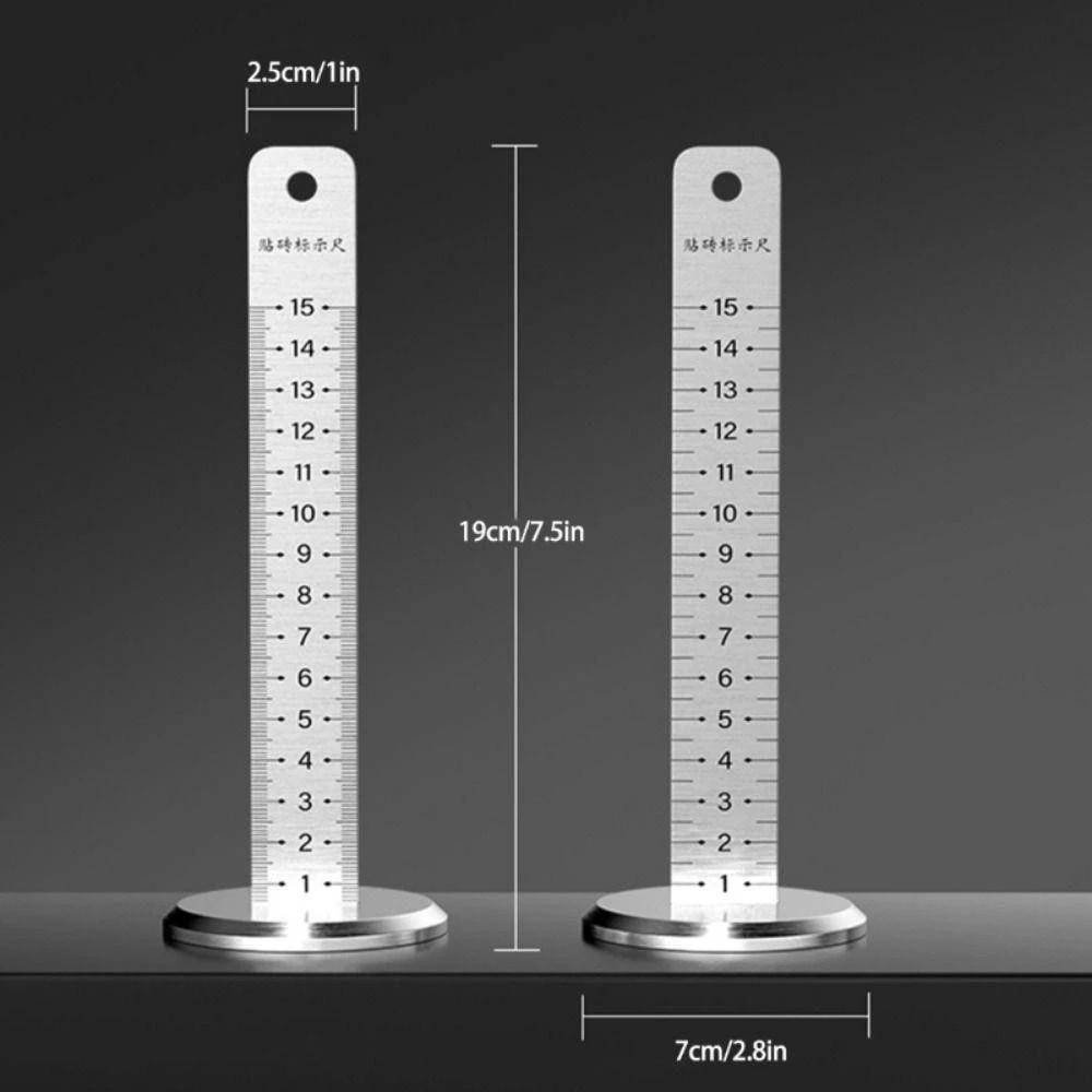 New Stainless Steel Tile Leveler Anti-Slip Accurate Ceiling and Floor Tile Height Ruler Horizontal Lines Positioning Hand Tool