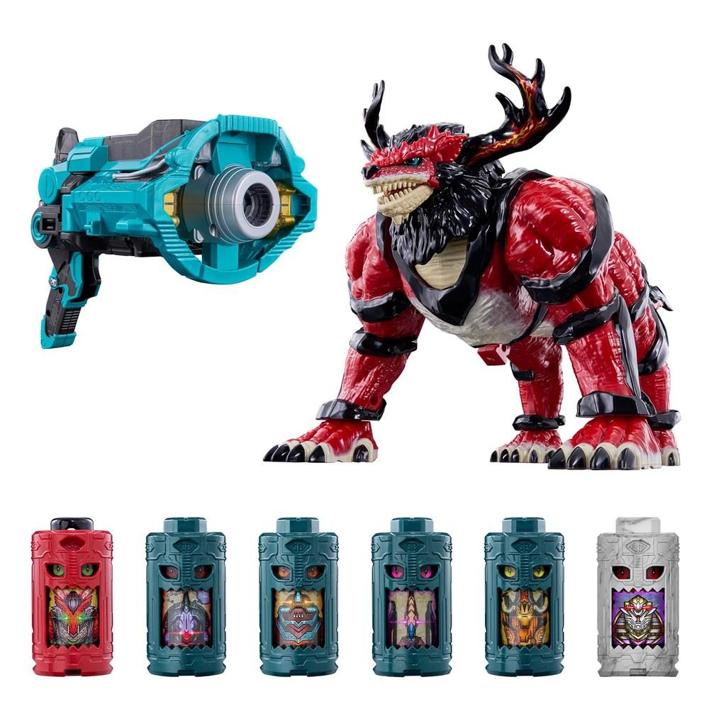 Bandai Horn Hunter Omega Horn DX Horn Beast Enkaku and Omega Horn Egor Gear Set Includes Emorgia Gekidou Emorgy R.E.D. Ver Suitable for Ages 3 and Up