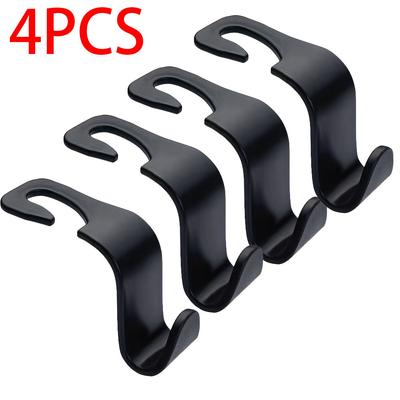 Set mit 4 Auto-Haken, Versteckte Haken für Auto-Kopfstützen, Multifunktionale Haken für Gegenstände auf der Rückseite des Sitzes