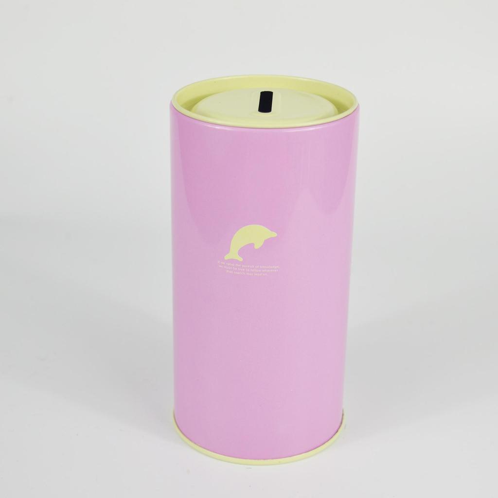 Round Tin Money Box and Pen Holder - Creative Cartoon Piggy Bank and Student Gift Prize